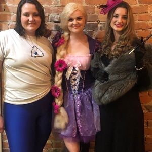 Adult Rapunzel Costume with Blonde Wig